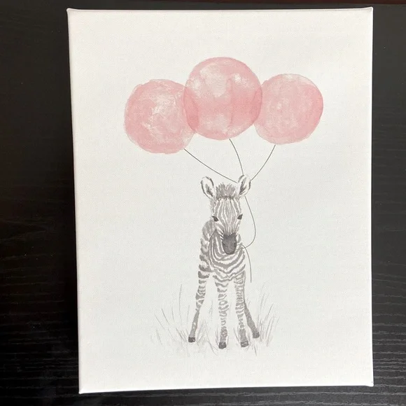 Grey and Pink Wrapped Baby Animal Canvases Decor Set - Picture 4 of 9